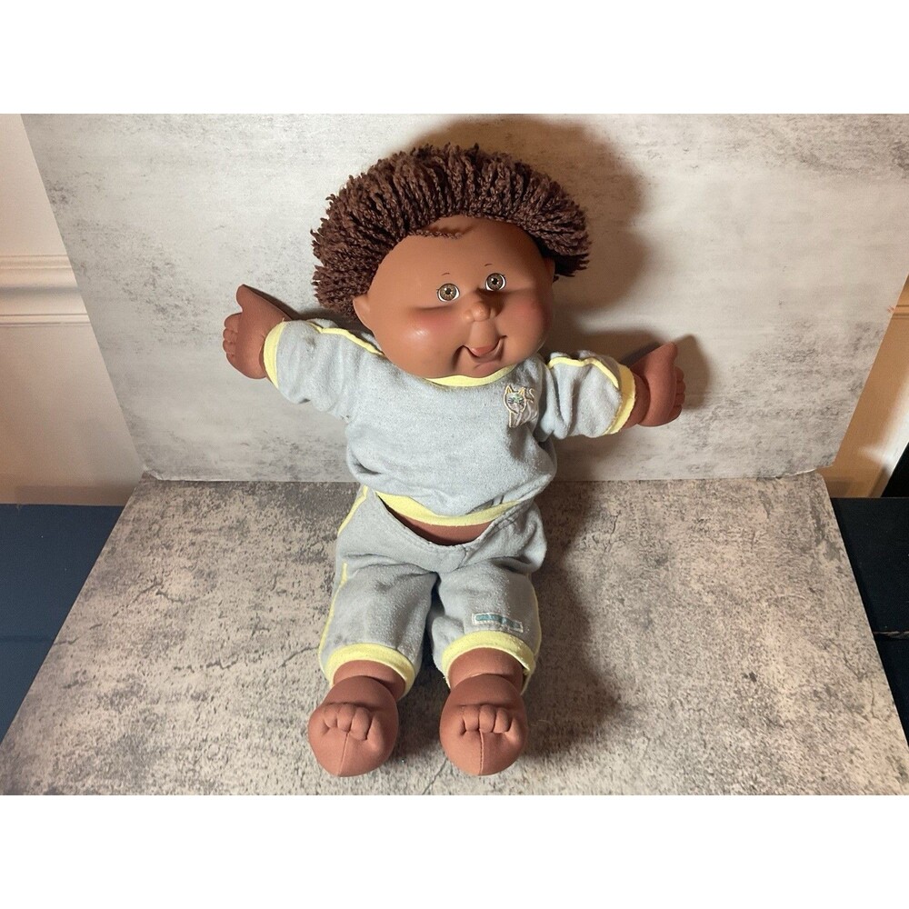 Vtg 1983 Coleco Cabbage Patch Kid AA Boy Black Signature HM3 OK Factory